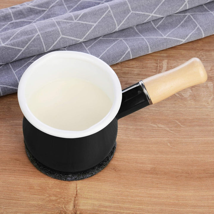 GRÄWE Milchtopf,450 ml, grau, Induktionsgeeignet, Sossentopf, Butterpfännchen, Mokkakanne, Stielkass