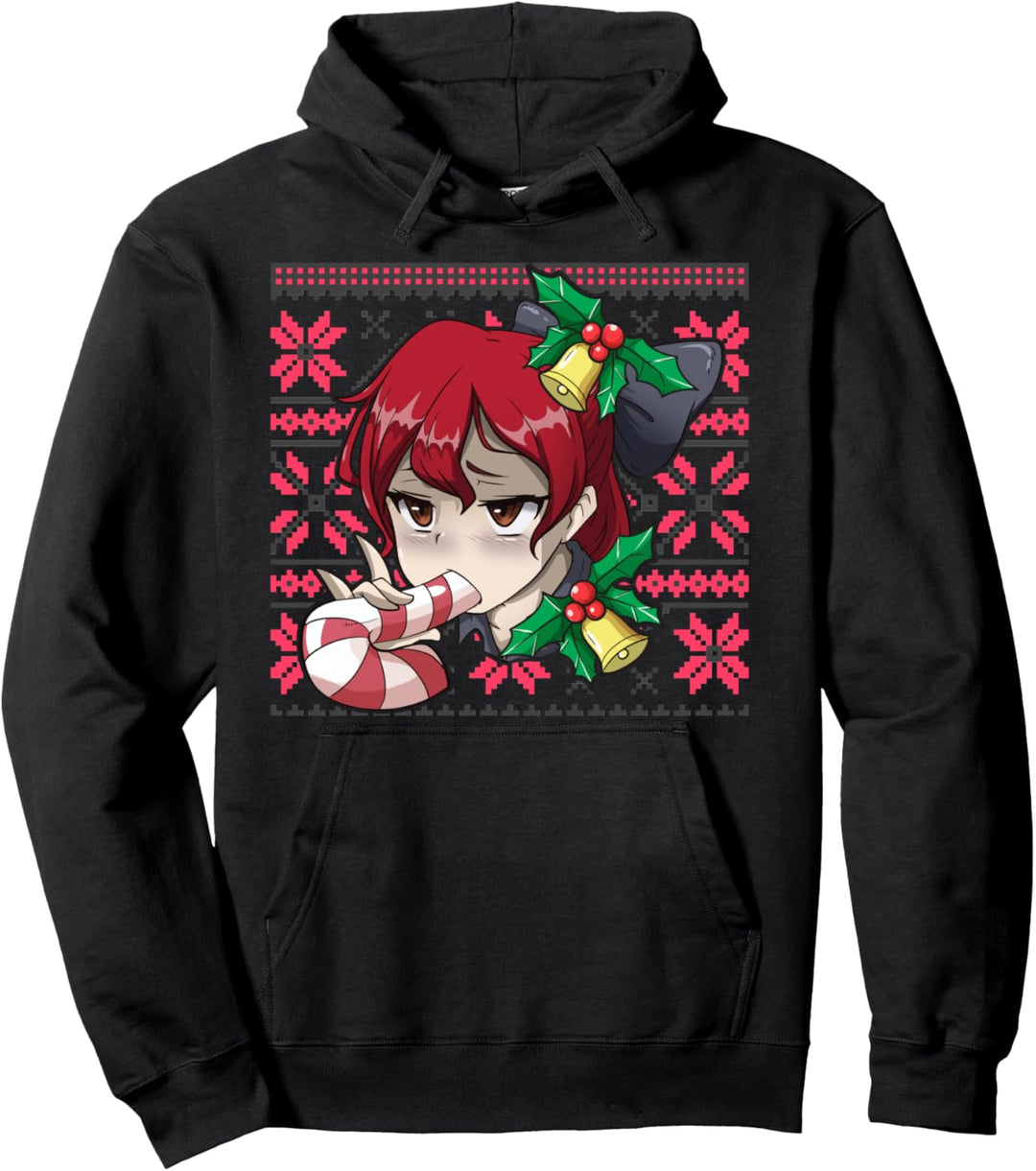 Ugly Christmas Otaku Ahegao Weihnachten Ecchi Etchi Hentai Pullover Hoodie