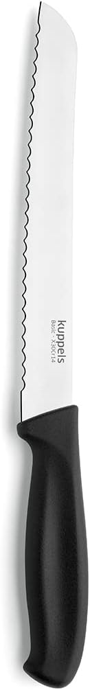 Kuppels BASIC Messerblock mit Messer Set 5-teilig | Rubberwood | Spickmesser, Allzweckmesser, Fleisc