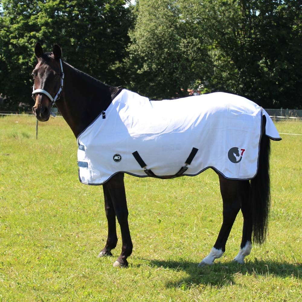 Fliegendecke, HorSeven, weiss/marine 115, 115