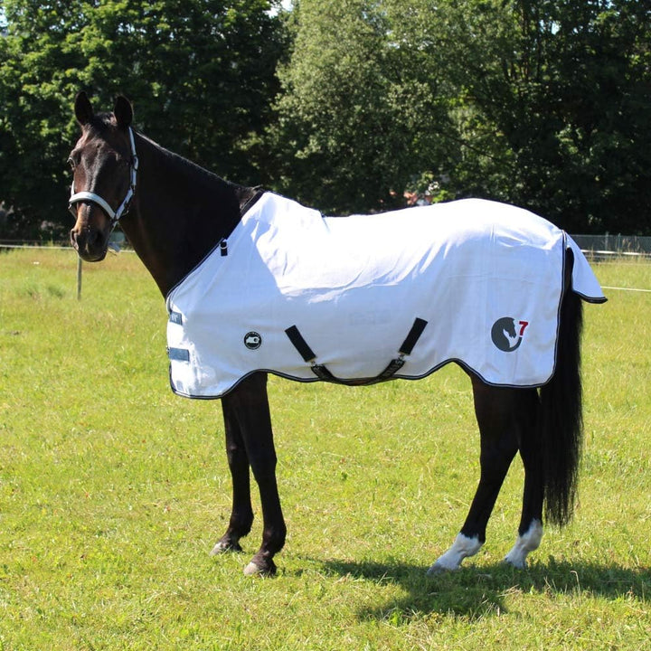 Fliegendecke, HorSeven, weiss/marine 115, 115