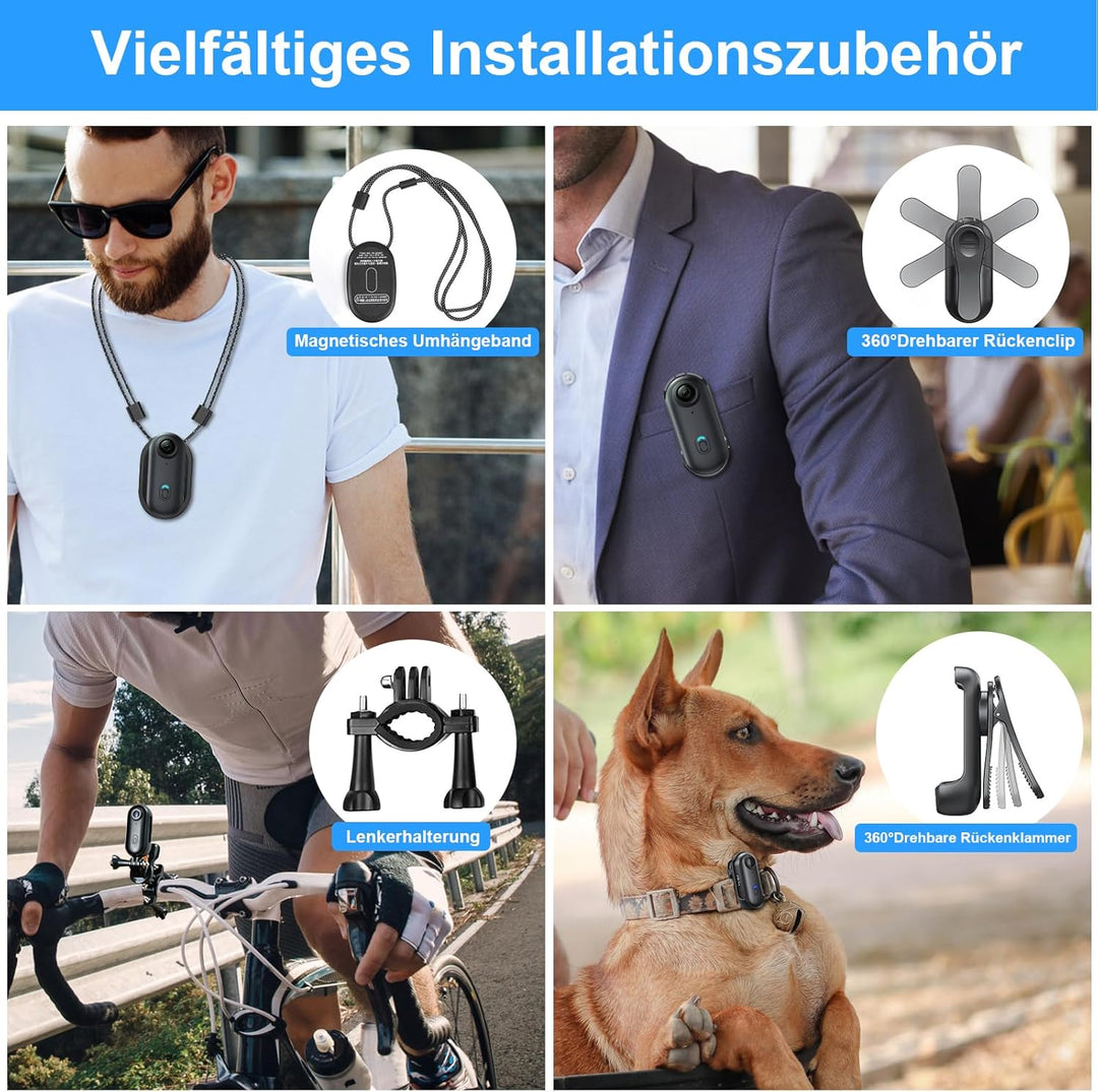 Action Cam, 170° Wifi Action Kamera, HD 1080P Motorradhelmkamera, 16GB-Magnet-Fahrradvideokamera, Wa