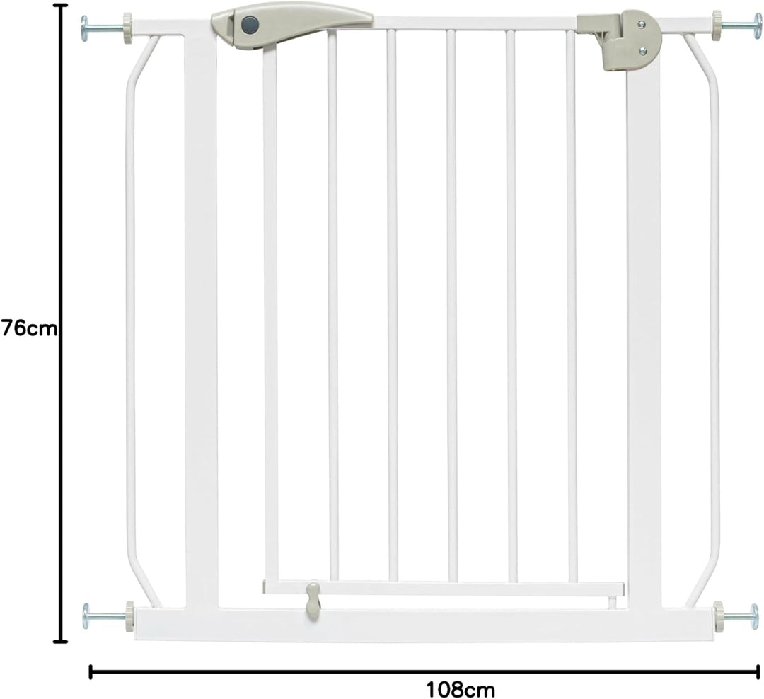 ib style® Berrin ! PREISSIEGER ! Treppengitter 58-175 cm | Ohne Bohren |Auto-Close| 90° Stop | Einha