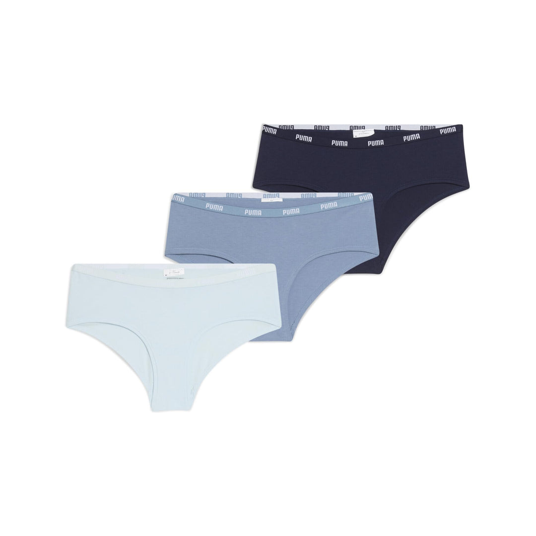 Puma Damen Hipster Hipster Panties (3er Pack) XS Blue Combo, XS Blue Combo