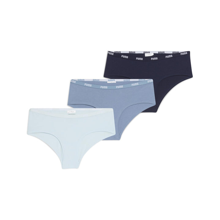 Puma Damen Hipster Hipster Panties (3er Pack) XS Blue Combo, XS Blue Combo