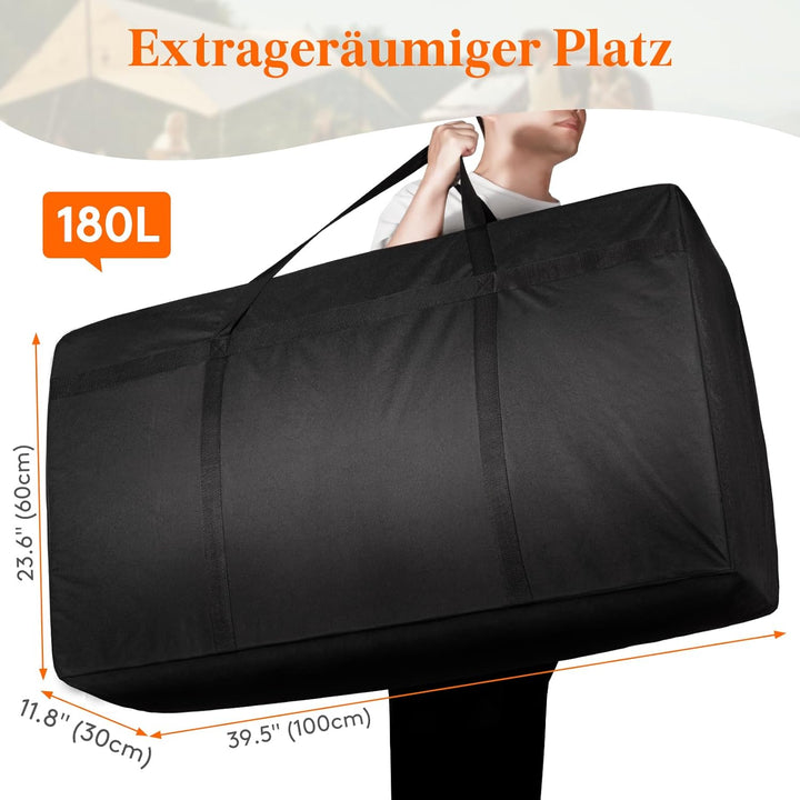 Lifewit 2 Stück 180L Extra grosse Aufbewahrungstasche, 600D Oxford Aufbewahrungstasche Heavy Duty Tr