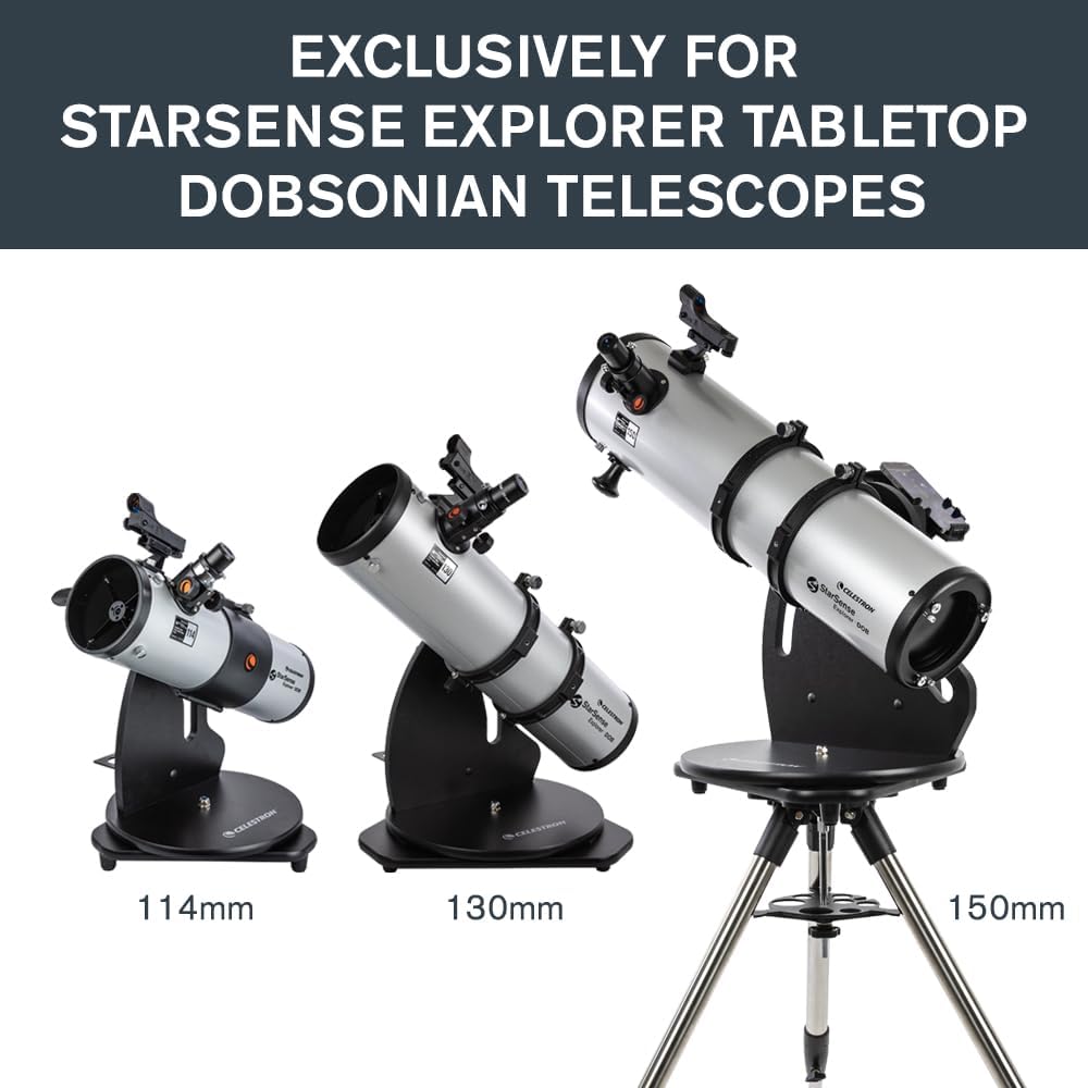 Celestron 93480 Exklusives Stativ für das StarSense Explorer Dobson-Tischteleskop mit Zubehörschale