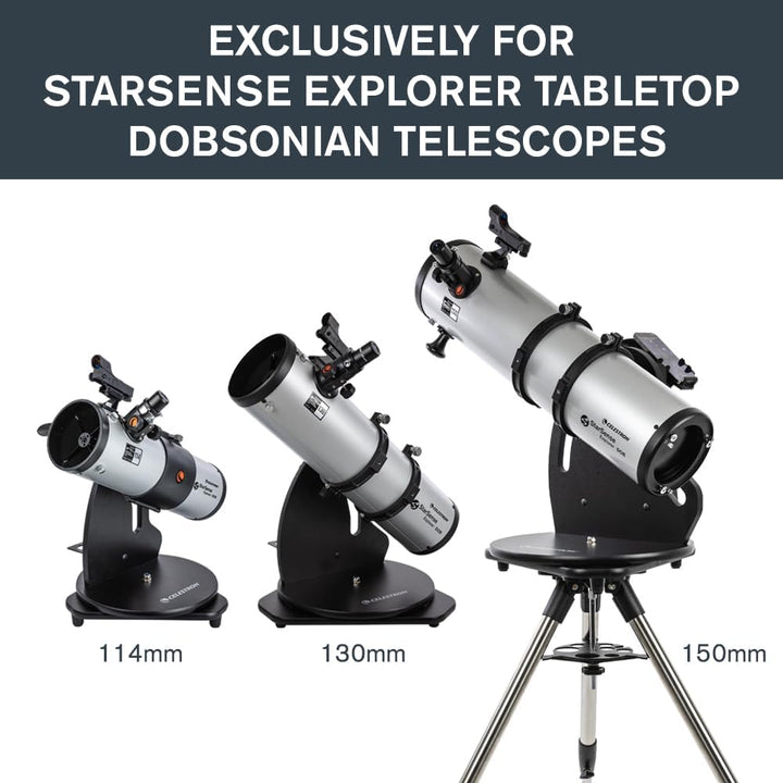 Celestron 93480 Exklusives Stativ für das StarSense Explorer Dobson-Tischteleskop mit Zubehörschale