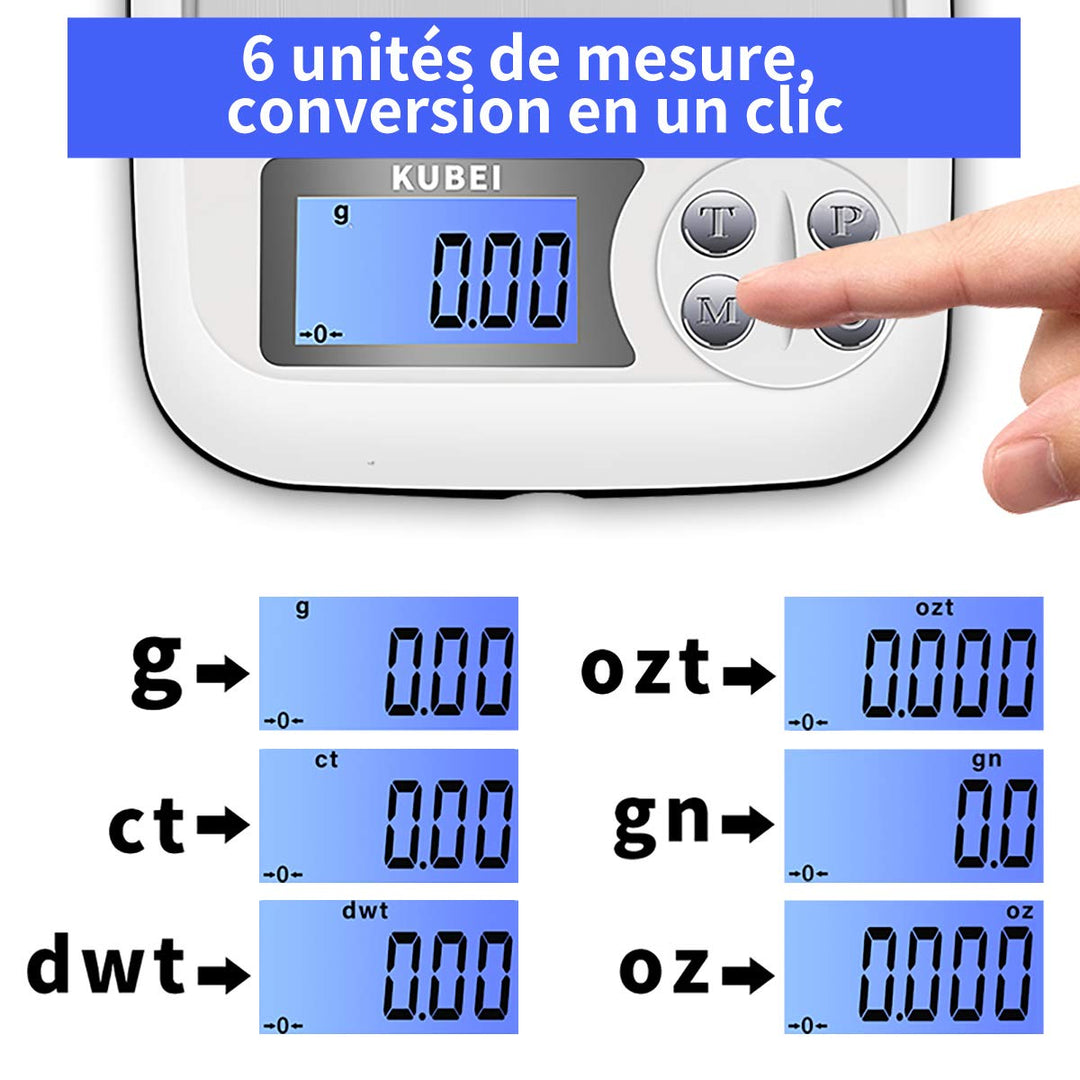 Digitale Küchenwaage, wiederaufladbar über USB, 1 kg/0,01 g, Lebensmittelwaage, Präzisionswaage, Tas