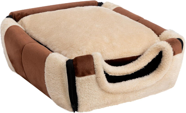 Hollypet Katzenbett Kleines Hundebett, 2-in-1 Faltbare Haustierbett für Katzen &amp; Kleine Hunde, Warme
