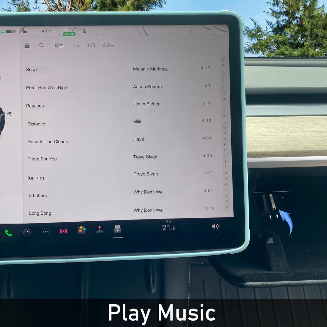 Handschuhfach USB Hub für Tesla Model Y 2021-2024 Model 3 2021-2023, 4-in-1 Multiport Handschuhbox D