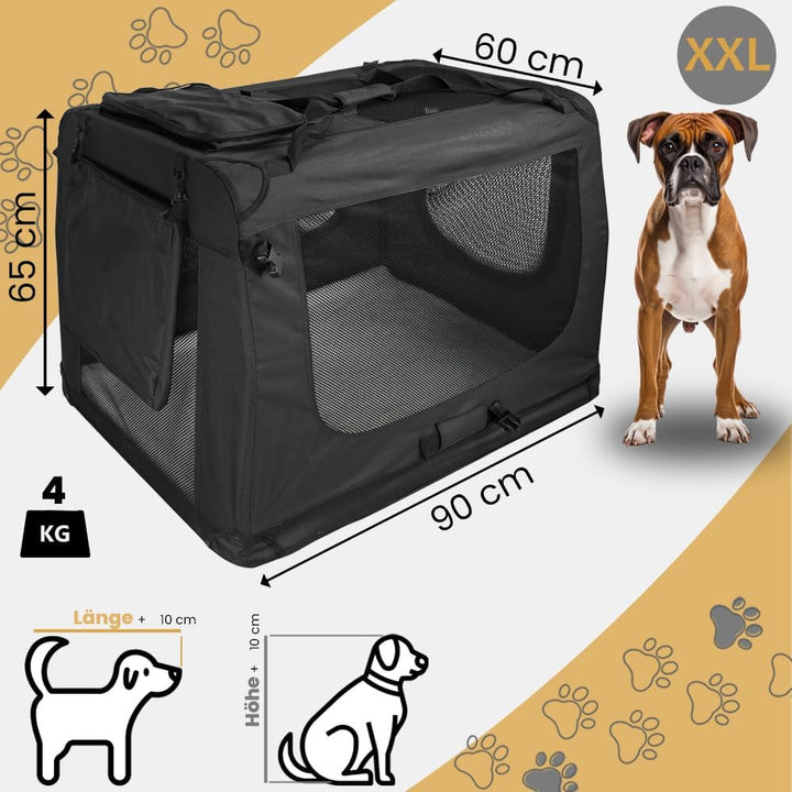 Faltbare Hundebox Transporttasche Transportbox Auto für Katze Hunde Grosse Kleine Box Bag Bed Decke