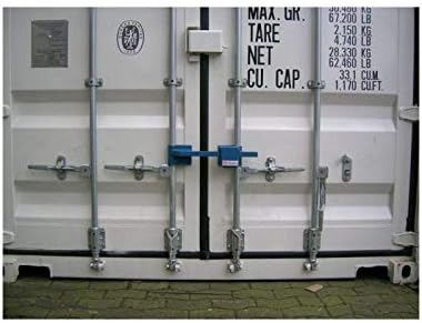 Containerschloss Basis aus gehärtetem Stahl, montagefrei, Diebstahlschutz, inklusive Bügelschloss