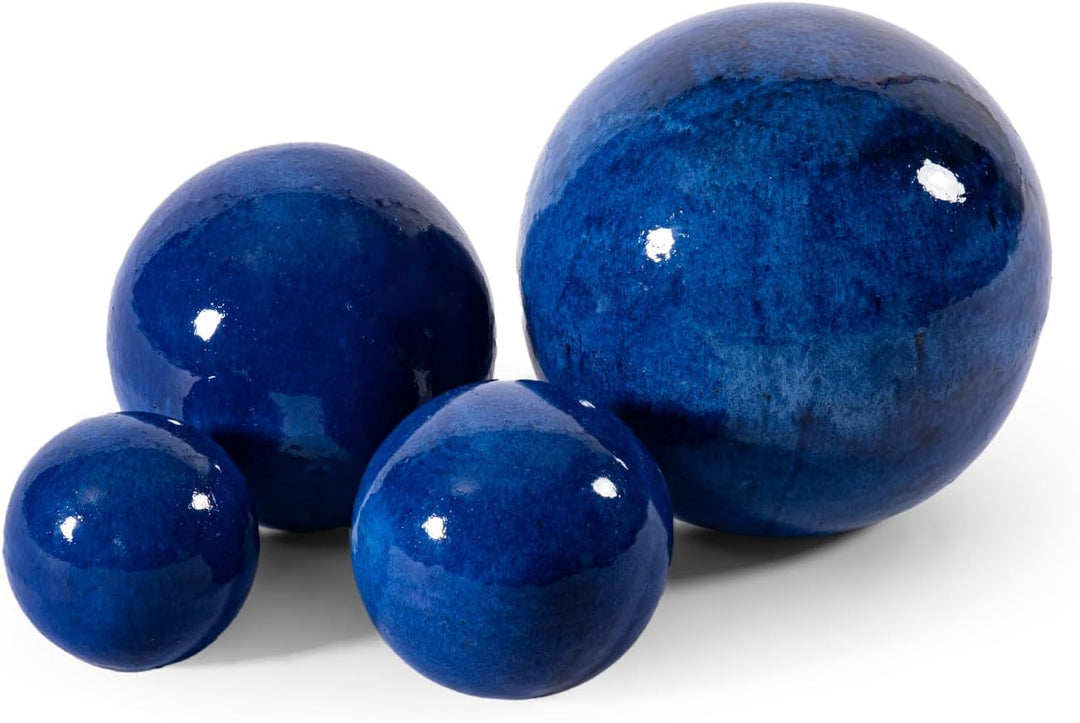 Dekokugel Gartenkugel glasiert -Blau, Grün, Anthrazit, Türkis, Aqua- sehr hochwertig frostfest und w