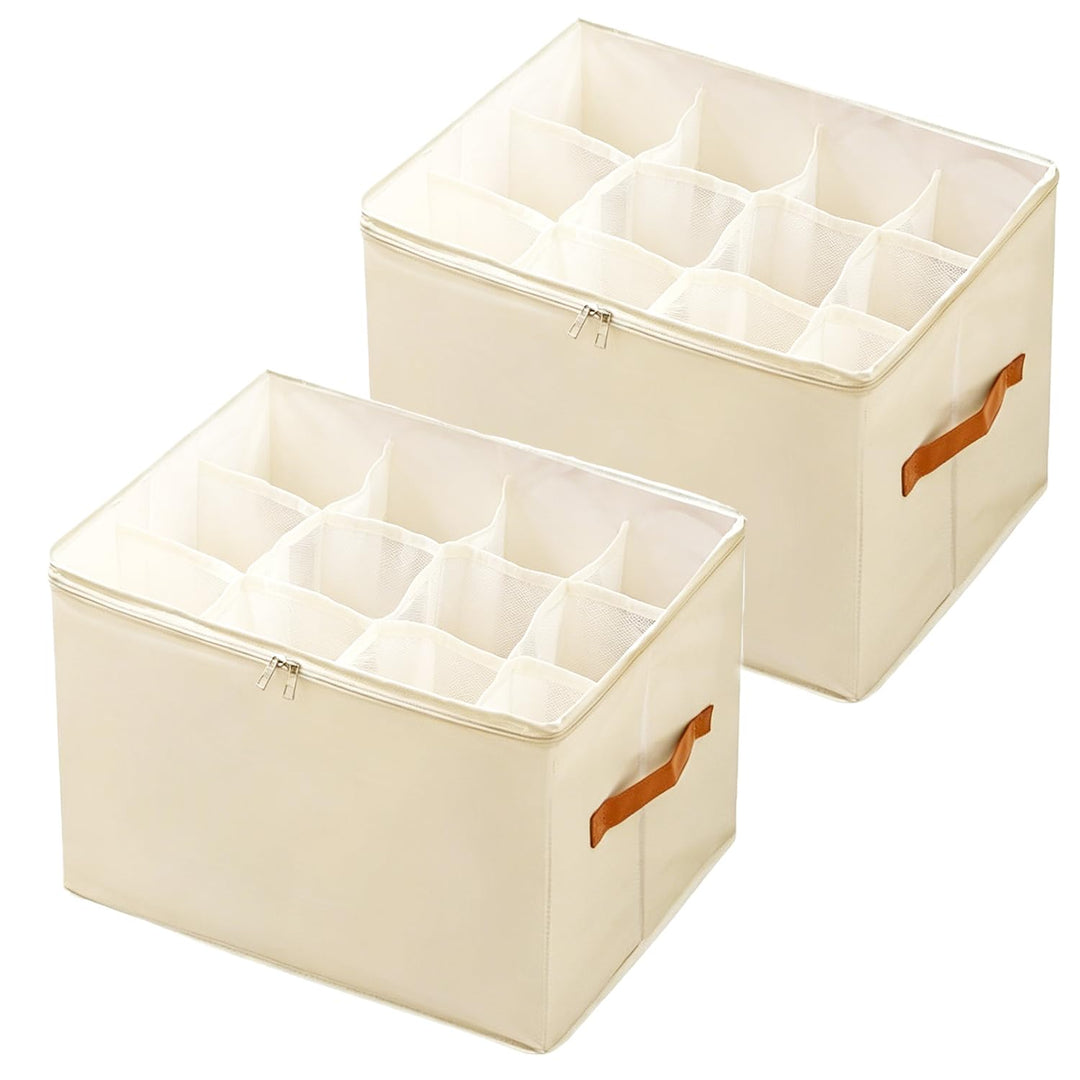 Schuhorganizer, Schuhbox mit Transparentem Deckel, Faltbar Schuhboxen, Mit Griff und Reissverschluss