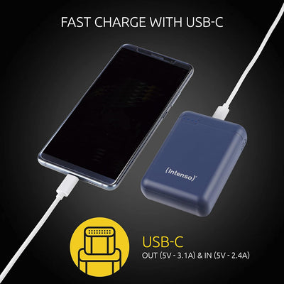 Intenso 7313535 Powerbank XS 10000, externes Ladegerät (10000mAh, geeignet für Smartphone/Tablet PC/