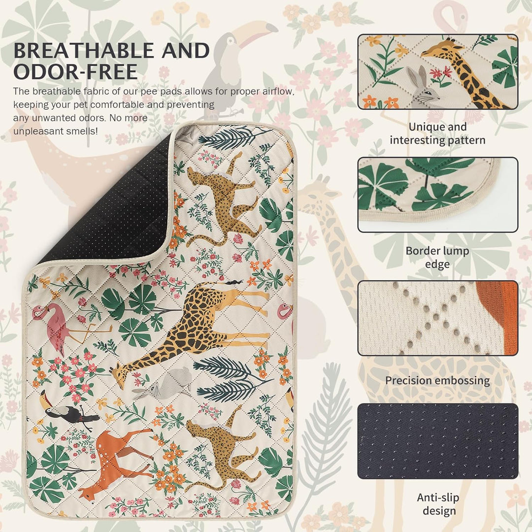 IEUUMLER 2 Stück Waschbar Haustier Urinunterlage, Wiederverwendbare Welpenunterlagen Matte für Hunde