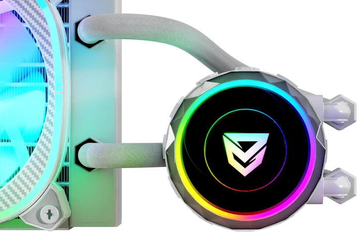 Nfortec - ATRIA X Liquid CPU Cooling ARGB 240mm, Infinity Mirror 360 Grad drehbar, 2x 120mm PWM ARGB