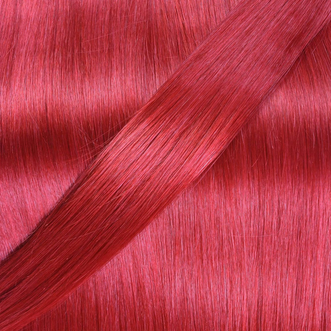 hair2heart Invisible Tape Extensions Echthaar Premium - 10 Tapes 50cm 0/44 rot intensiv