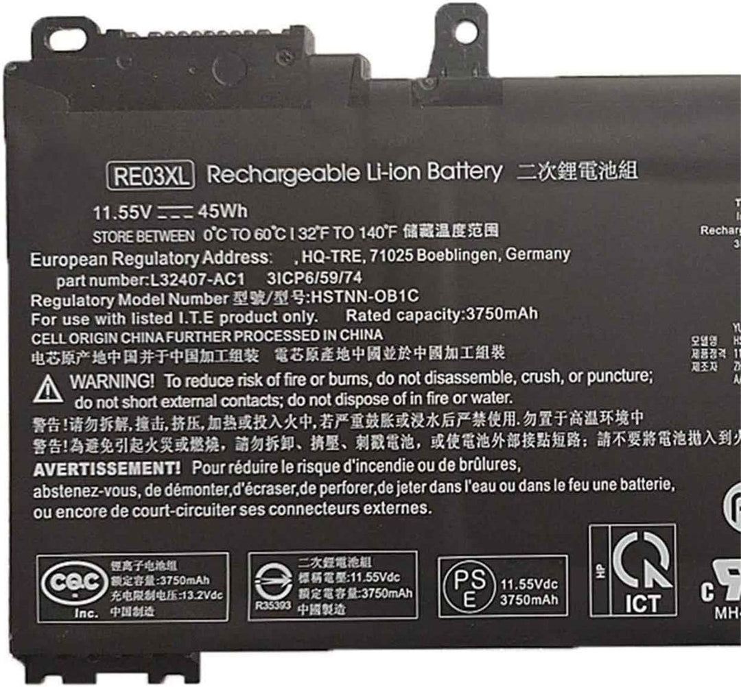 RE03XL L32656-002 HSTNN-OB1C HSTNN-UB7R HSTNN-DB9A L32407-AC1 L32407-2B1 L32407-541 L32656-005 Lapto
