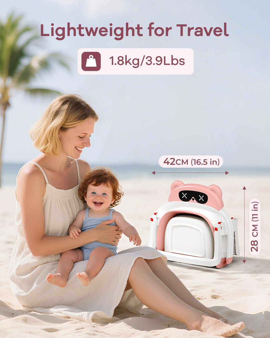 COOSEYA Baby Badewanne mit Gestell für 0-18 Monate, Faltbare Babybadewanne mit Stützpolster und Temp