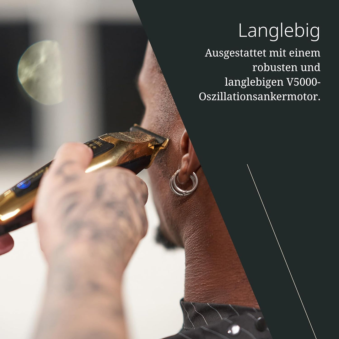 Wahl Gold Cordless Detailer Li - Mit extra breiter T-Klinge für Kantenbearbeitung und Detailarbeit -
