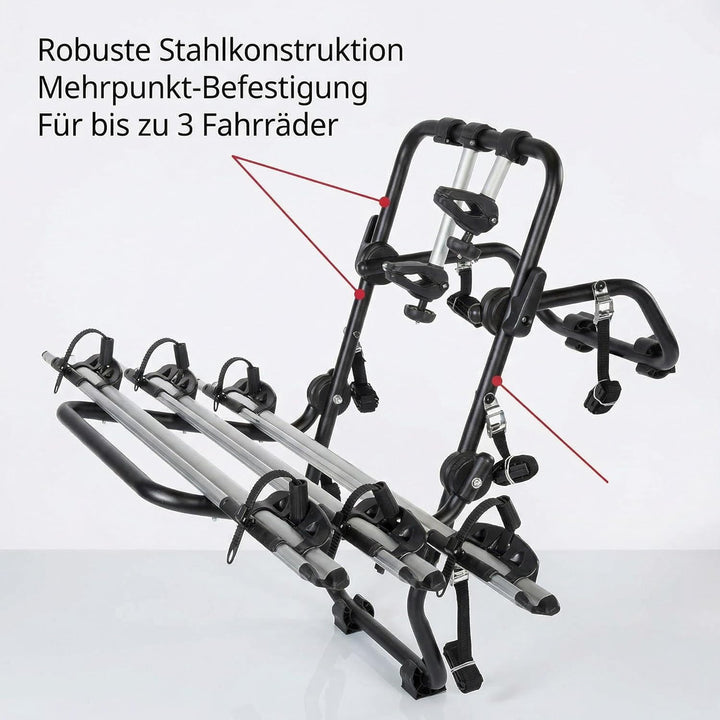 MENABO Hecktràger Fahrradtràger Steelbike mit Schienen 3 Räder