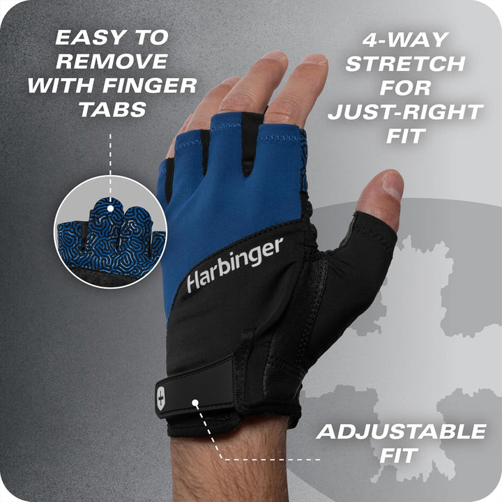 Harbinger Grip 3.0 Trainingshandschuhe blau L, blau L