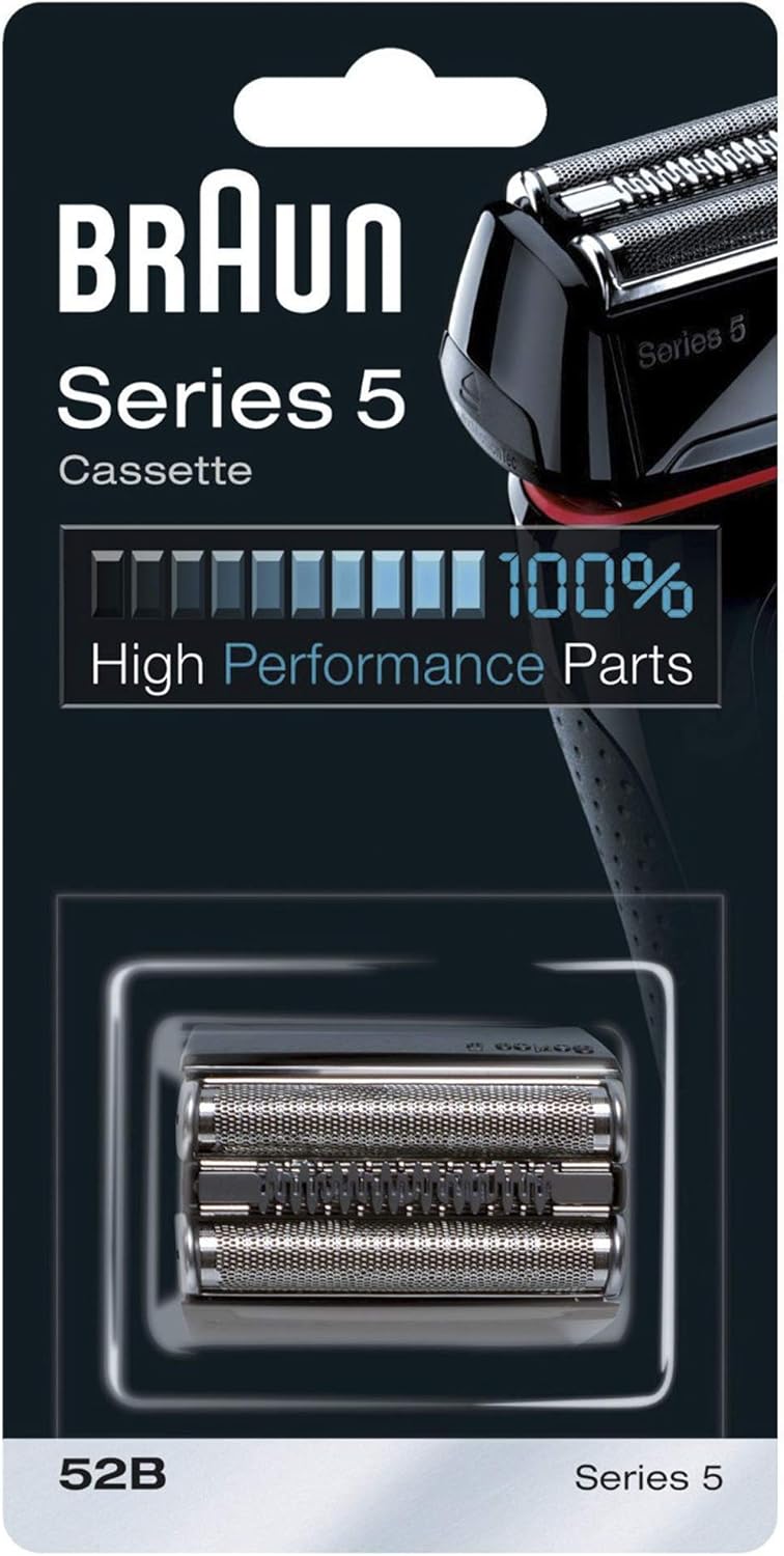 Braun Series 5 Elektrorasierer Scherkopf, kompatibel mit Rasierer Herren Series 5, 52B, schwarz & Se