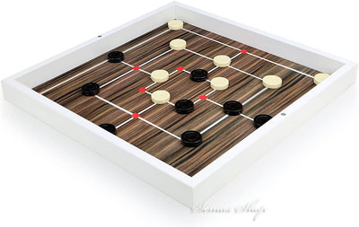 5 in 1 Spielesammlung Mühle, Dame, Ludo, Backgammon, Schach