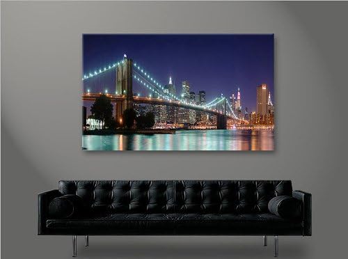 islandburner Bild Bilder auf Leinwand Brooklyn Bridge 1p New York Nyc XXL Poster Leinwandbild Wandbi