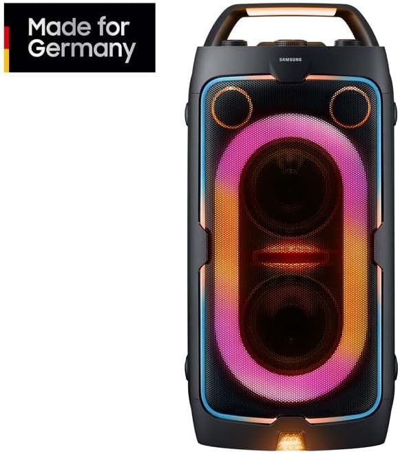 Samsung Sound Tower MX-ST40F/ZG Bluetooth Lautsprecher, Grosse Partybox & Musikbox mit Akku, 12 h Ak