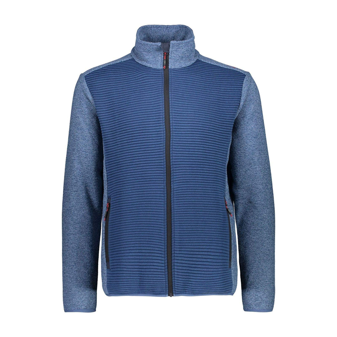 CMP Herren Fleece Knittech Jacke Fleecejacke Fleecepullover 58 Blau, 58 Blau