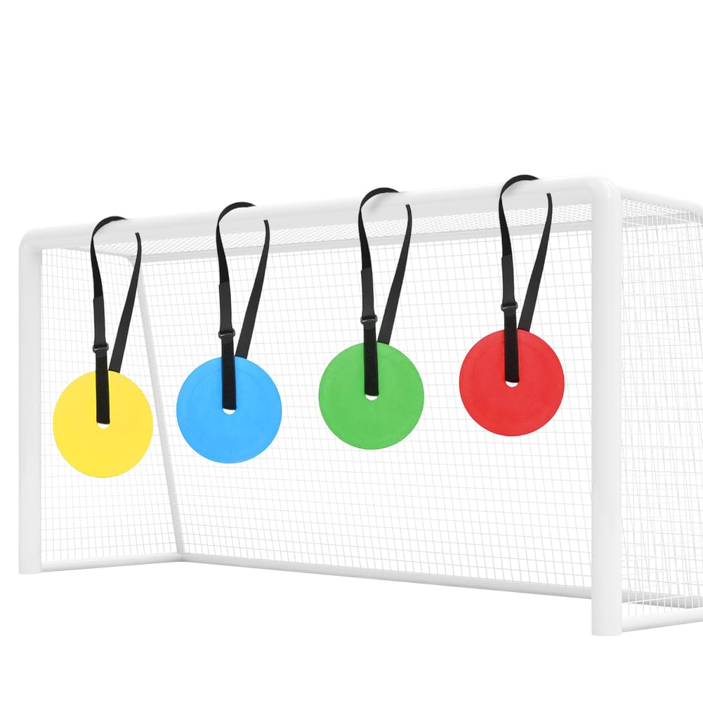 4PCS Fussballtor-Ziel, Tore Training zielnetz fussballtor, 15-cm-Scheiben zielnetz fussballtor mit v