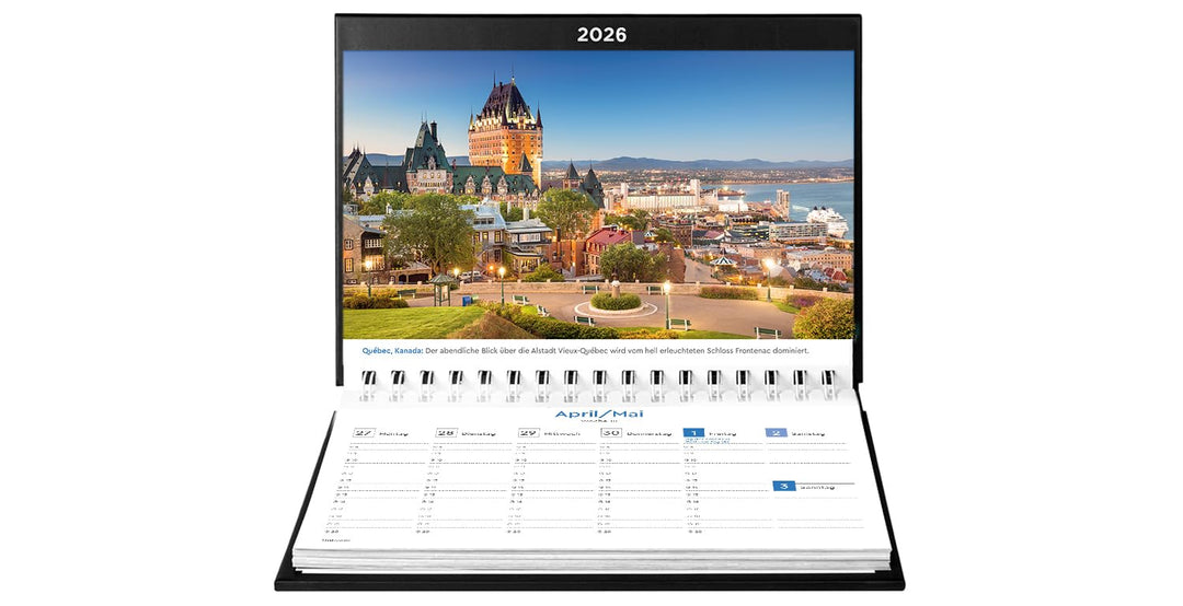 Weltreise - KUNTH Tischkalender 2026: Wochenkalender mit faszinierenden Fotomotiven und einem prakti