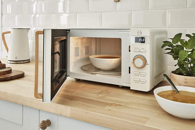 Swan Nordic Digital Mikrowelle 20L, 6 Betriebsstufen, 800W Leistung, Timer 30 min, Easy Clean, Aufta