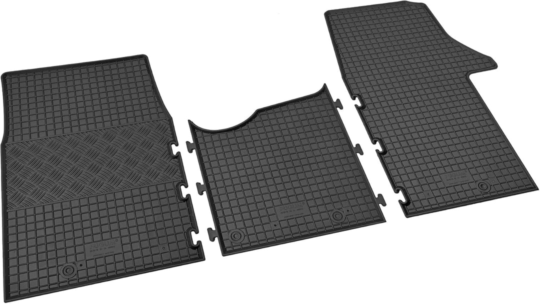 Passgenaue Kofferraumwanne und Gummifussmatten geeignet für OPEL Vivaro B ab 2014 bis 2019 L2 + Gurt