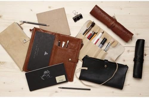 Clairefontaine 930031C Schlampermäppchen (Flying Spirit aus Lammleder, flach, 27 x 23,6 x 2,8 cm, 2