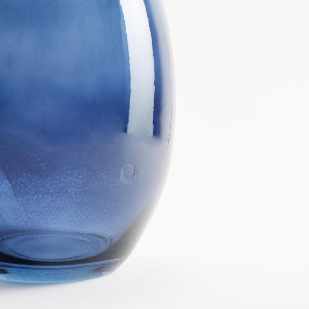 Vase aus recyceltem Glas mit unregelmässigem, schlichtem Design - Handgemachte Glasvase im mediterra