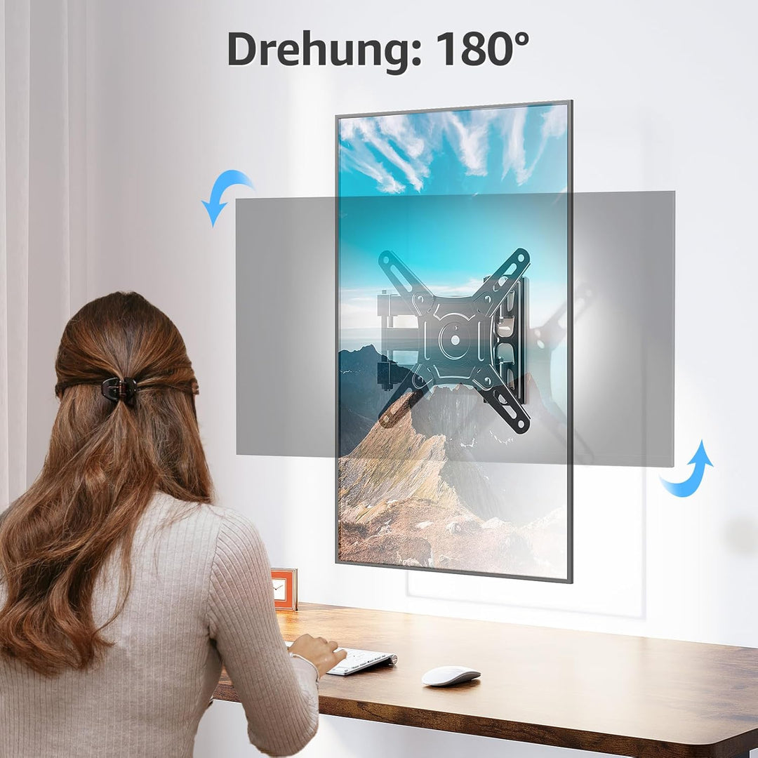 MOUNTUP TV Wandhalterung für 14-42 Zoll LED, LCD, OLED Fernseher oder Monitor, Schwenkbar und um 180