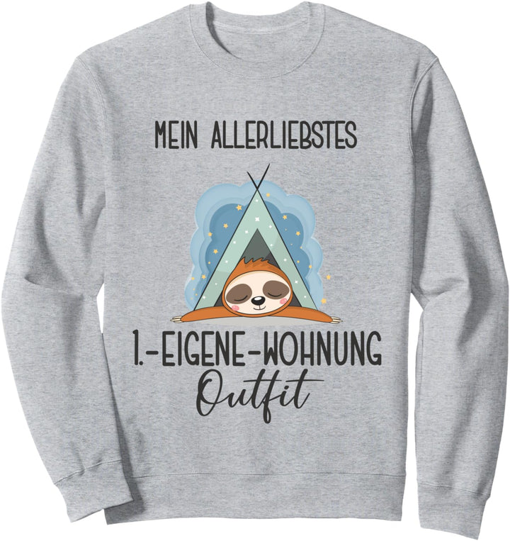Erste Eigene Wohnung Einzug Wohngemeinschaft WG Faultier Sweatshirt