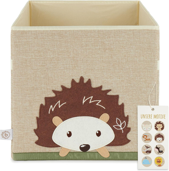 Bieco Aufbewahrungsbox Baby Igel | Aufbewahrungskorb Kinder | Aufbewahrungsbox Kinder 33x33x33 wie K