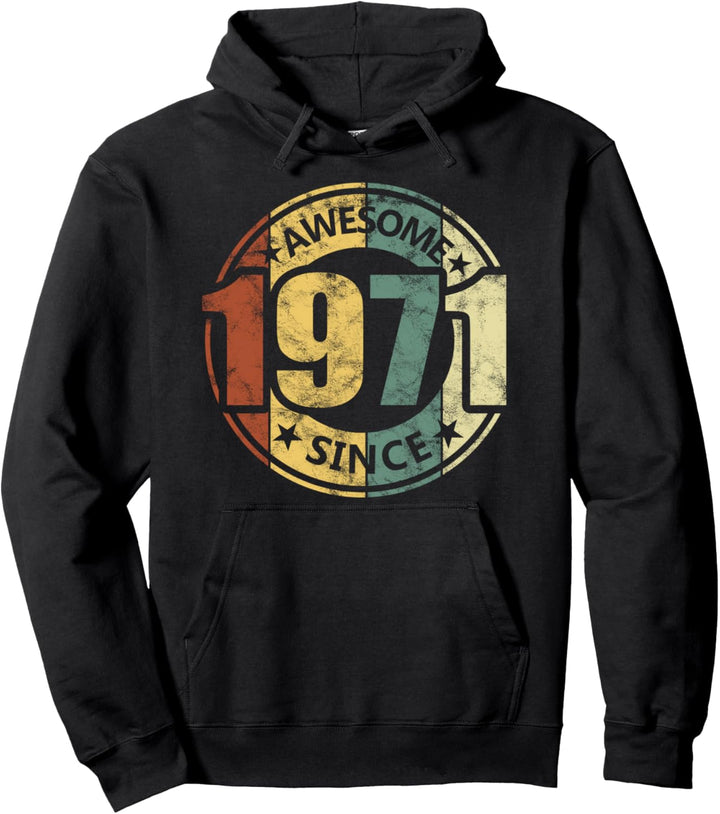 50. Geburtstag Awesome Since 1971 50 Jahre Original Geschenk Pullover Hoodie