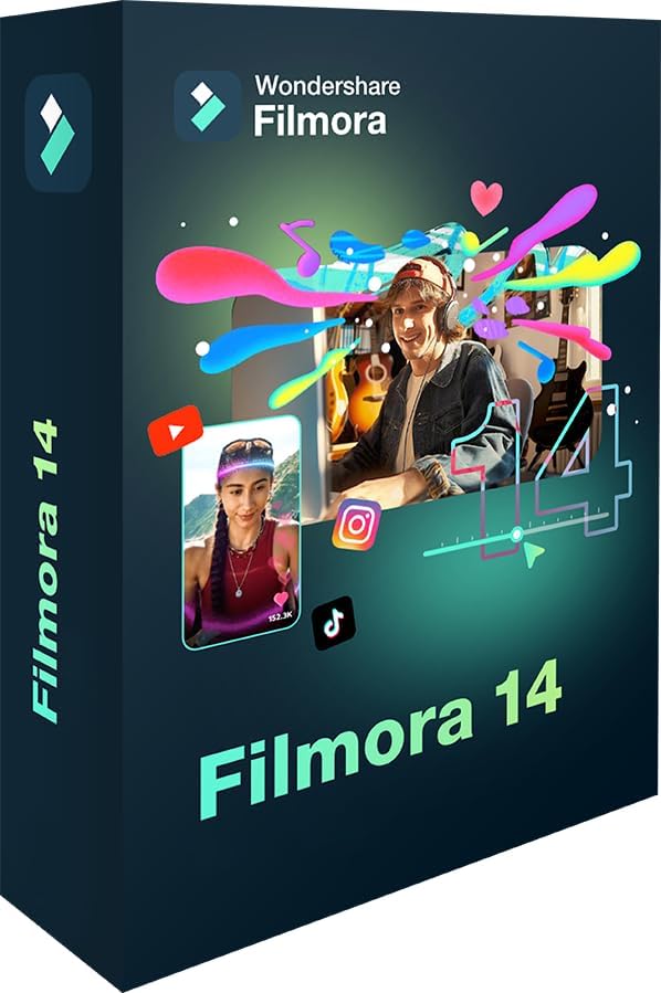 Wondershare Filmora 14 | Windows | 1 Gerät | Lifetime | KI-gestützte Videobearbeitung | Aktivierungs