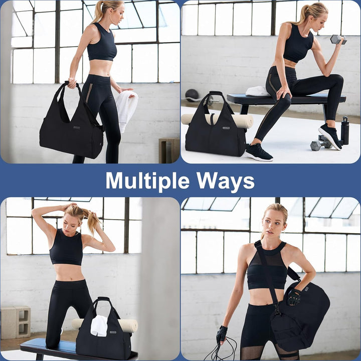 KYYLZ Sporttasche Damen Yogatasche Gross,Sporttasche Reisetasche mit Schuhfach,Wasserdicht Tragetasc
