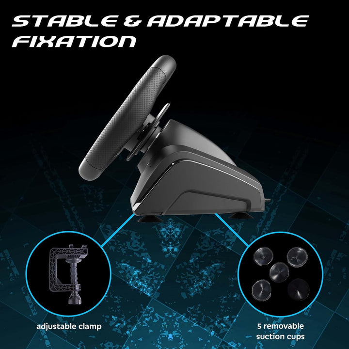 SUBSONIC – Lenkrad Superdrive 270 GT-5 – PS5-Lenkrad mit LED-Beleuchtung, zwei Joysticks, 270°- Dreh