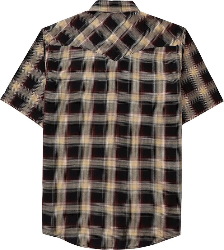 Dubinik® Bambusfaser Kurzarmhemd Herren Freizeithemden Für Druckknöpfe Cowboy Vintage Western Comf