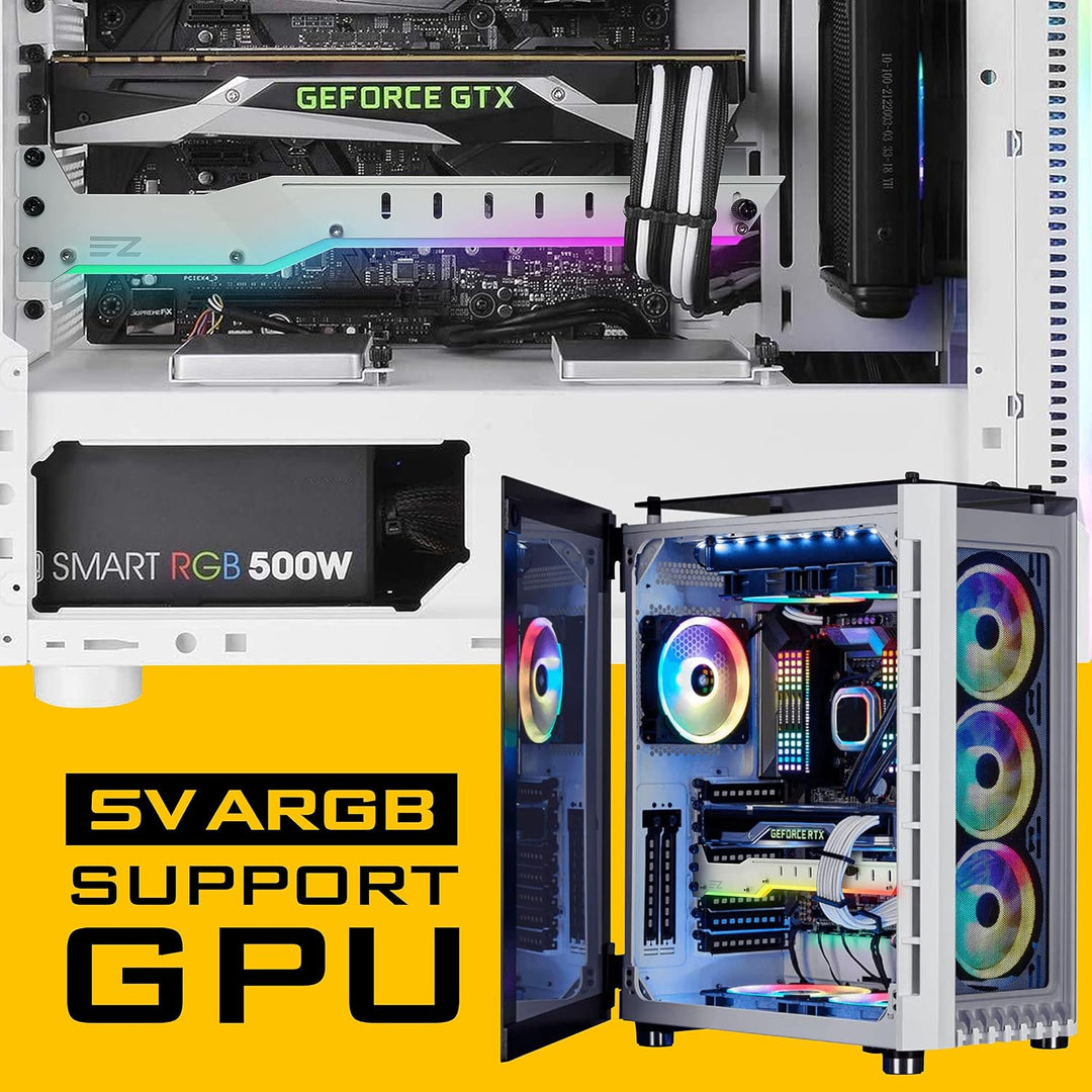 EZDIY-FAB GPU-Halterung für Grafikkarte, Halterung für Grafikkarte, mit LED ARGB, 5 V, 3 Pins, Halte