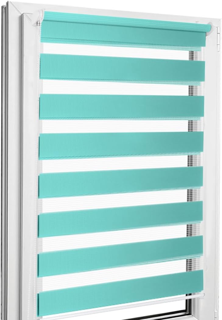 Home-Vision® DuoRollo Klemmfix, Doppelrollo ohne Bohren mit Klämmträgern, Rollos für Fenster und Tür