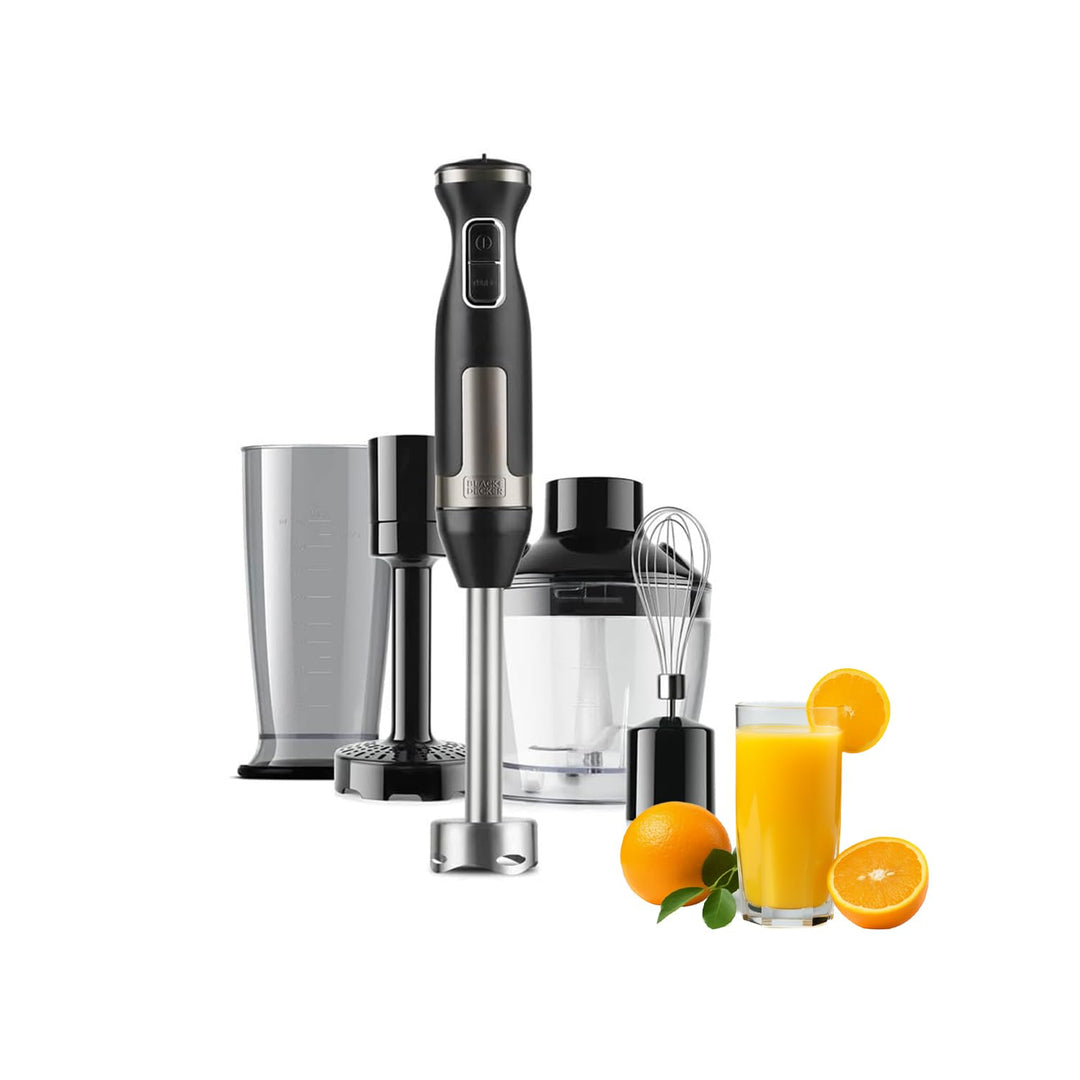 4-in-1 Multifunktions-Stabmixer mit 20 Geschwindigkeiten, Klingen aus Edelstahl mit 4 Strängen, Schw